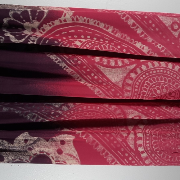 NWT BCBGENERATION CFT Puple/pink/cream / burgundy maxi dress SZ M - Picture 4 of 11